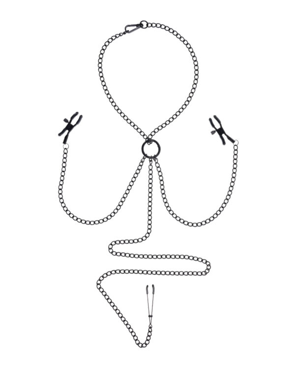 Saffron Chain Nipple to Clit Set - Black - Image 2