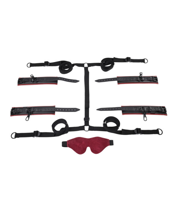 Saffron Under the Bed Adjustable Restraint System - Black and Red - Image 2