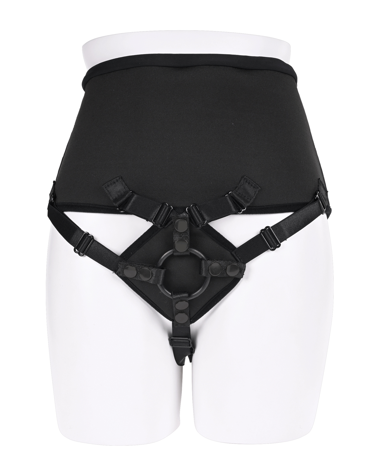 Sportsheets High Waisted Strap-On Corset - Black - Image 4
