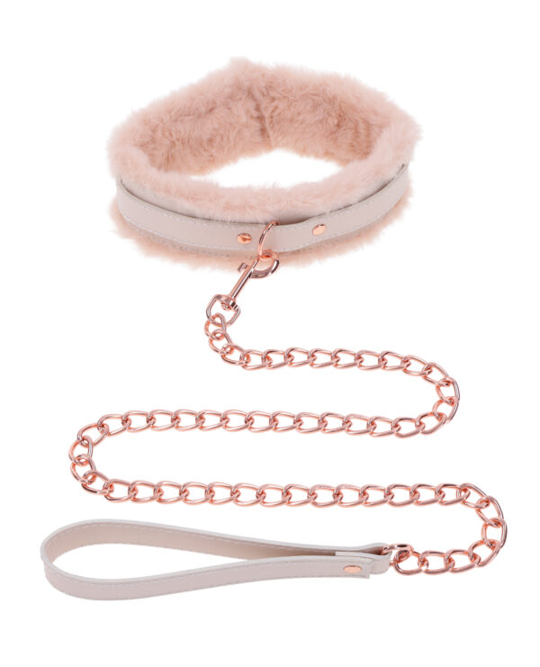 Sex & Mischief Peaches 'n CreaMe Fur Collar & Leash - Image 2