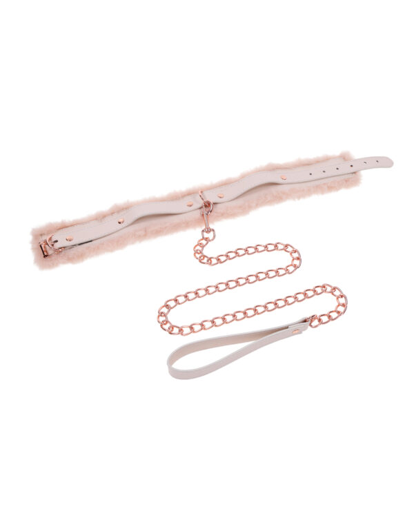 Sex & Mischief Peaches 'n CreaMe Fur Collar & Leash - Image 5