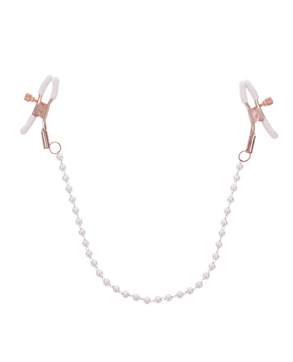 Sex & Mischief Peaches 'n CreaMe Pearl Nipple Clamps - Image 2