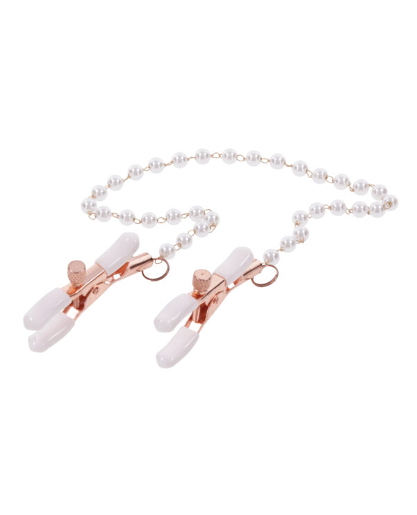 Sex & Mischief Peaches 'n CreaMe Pearl Nipple Clamps - Image 4