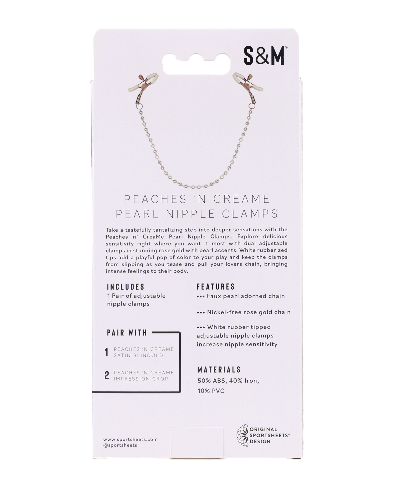 Sex & Mischief Peaches 'n CreaMe Pearl Nipple Clamps - Image 5