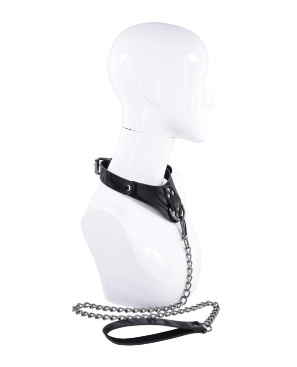 Sportsheets Velvet Noir Collar & Leash - Black - Image 5