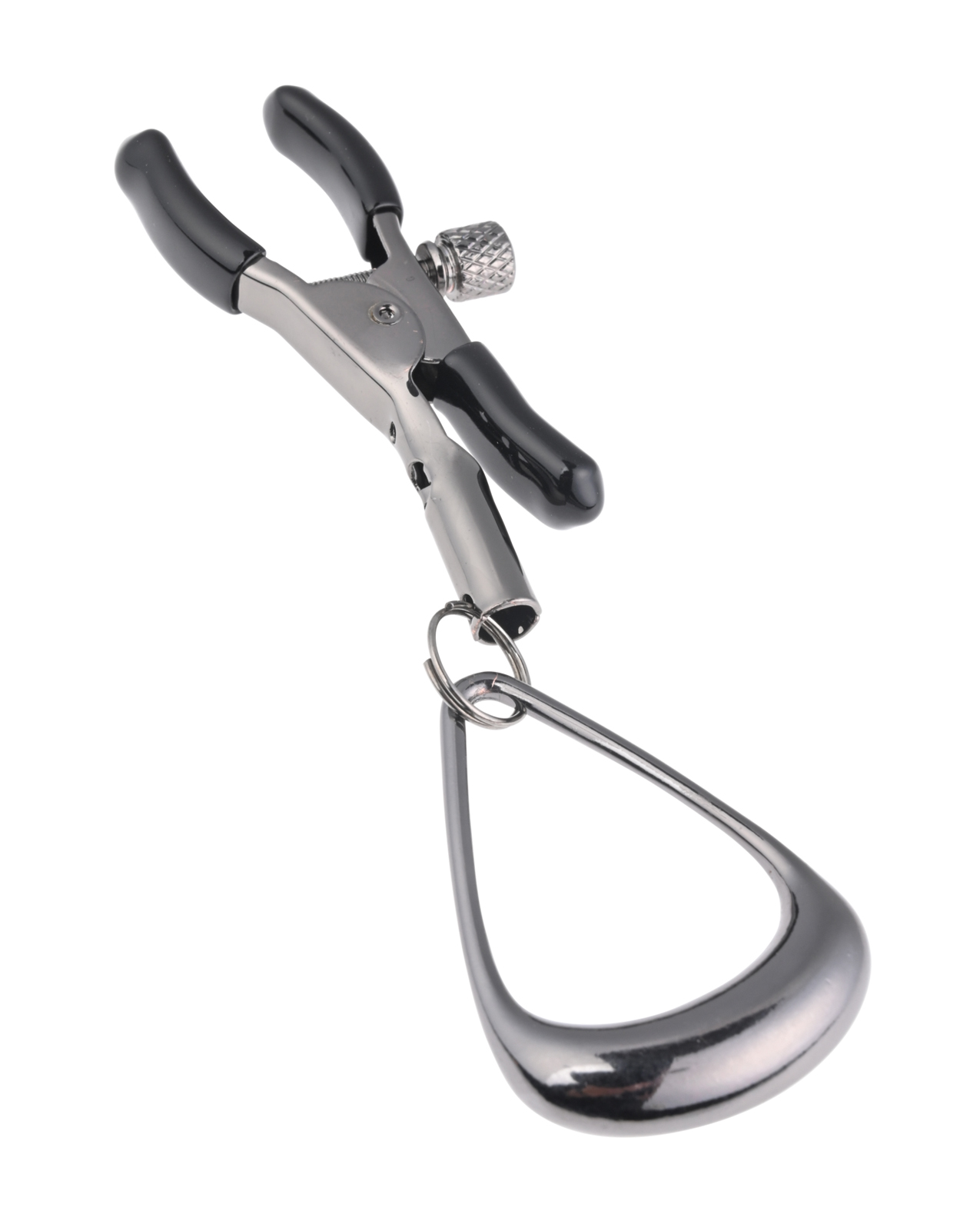 Sportsheets Velvet Noir Tuggable Nipple Clamps - Black - Image 4