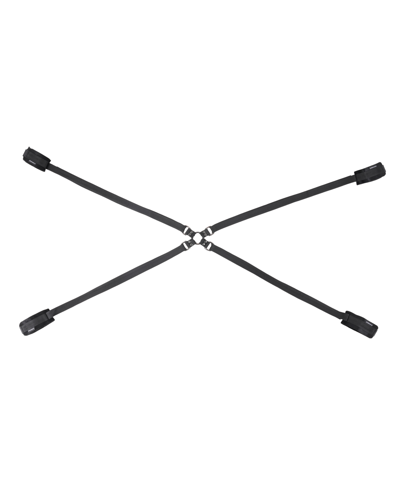Sportsheets Velvet Noir Adjustable Hog Tie & Cuff Set - Black - Image 3