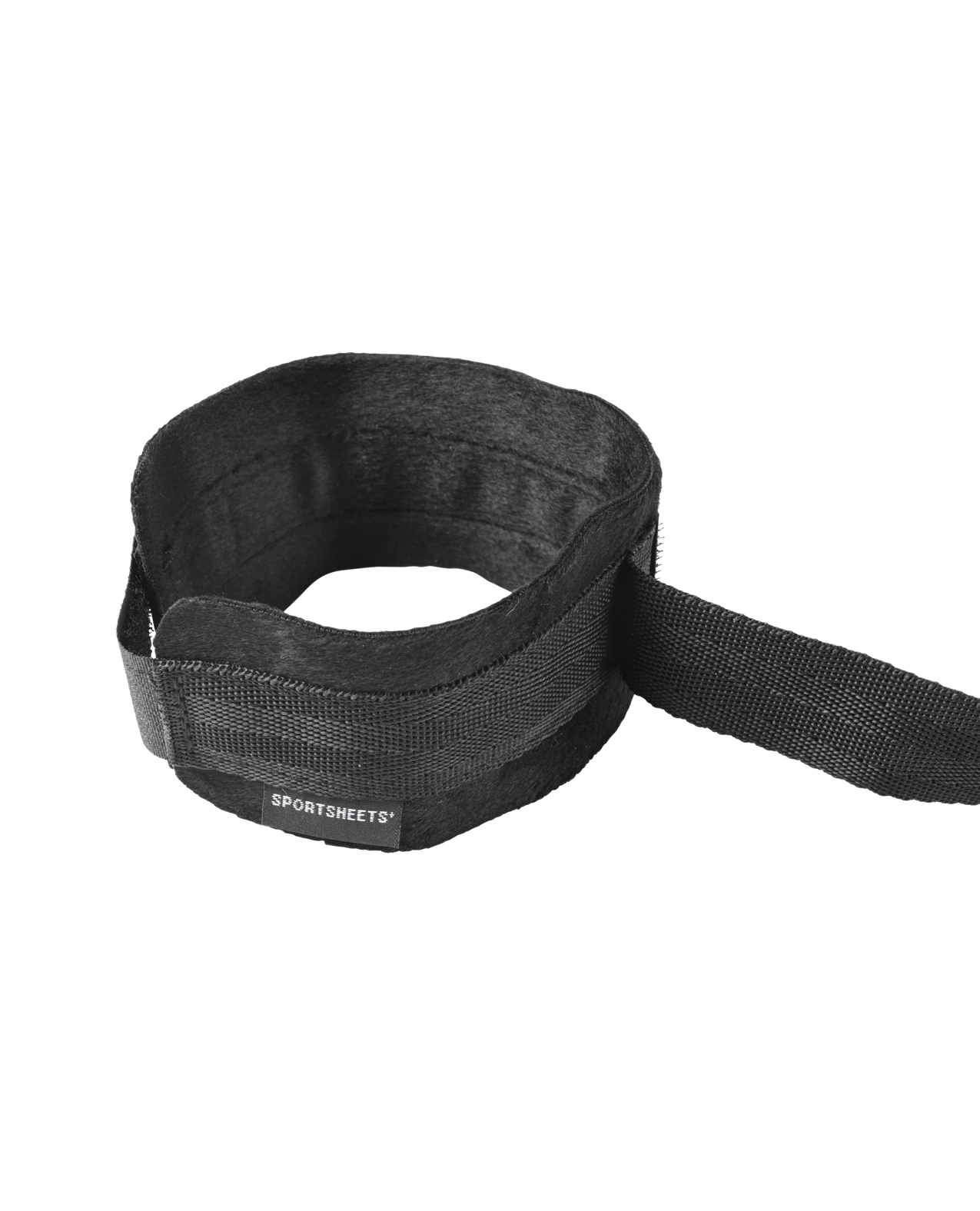 Sportsheets Velvet Noir Adjustable Hog Tie & Cuff Set - Black - Image 4
