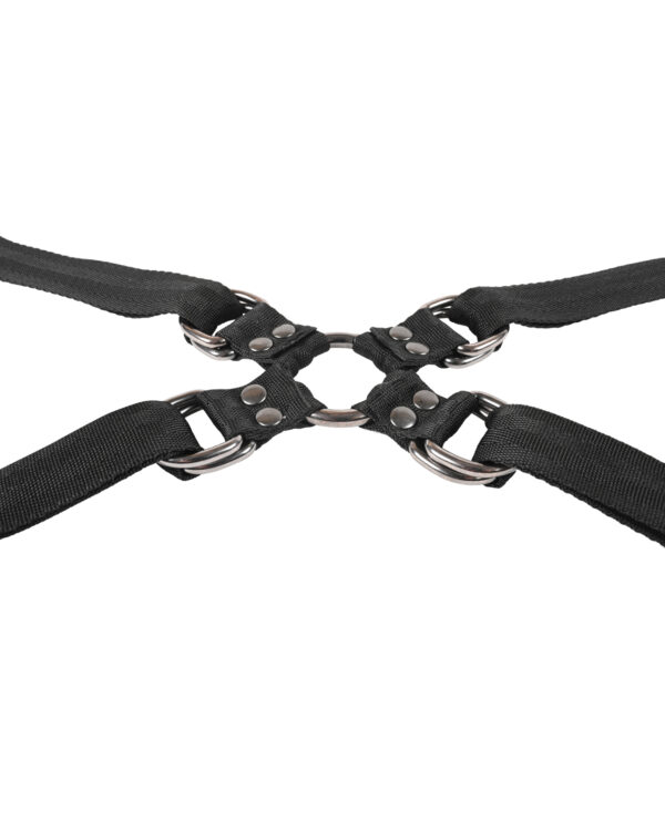 Sportsheets Velvet Noir Adjustable Hog Tie & Cuff Set - Black - Image 5