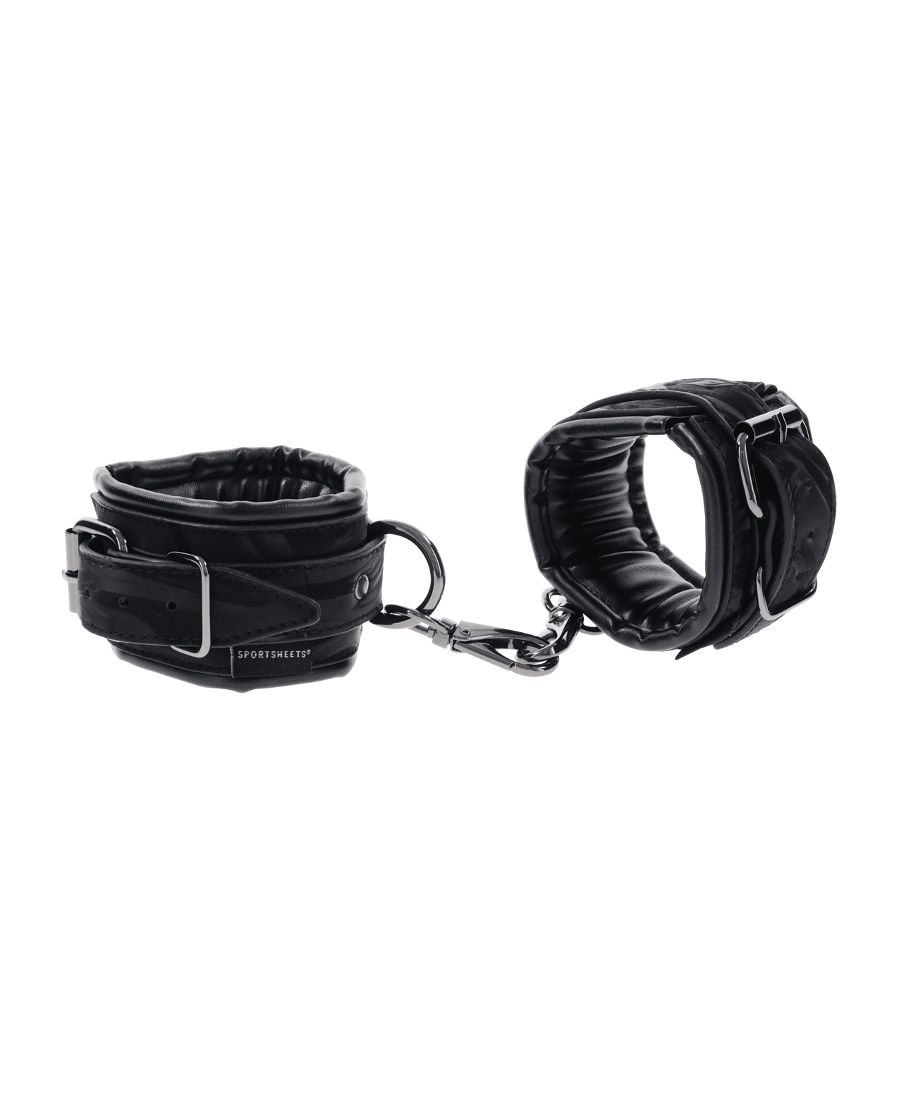 Sportsheets Velvet Noir Handcuffs - Black - Image 3