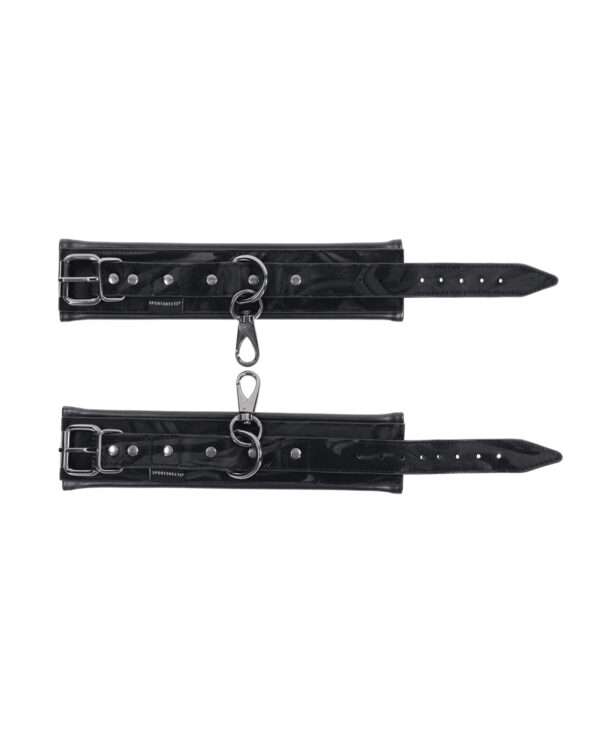Sportsheets Velvet Noir Handcuffs - Black - Image 5