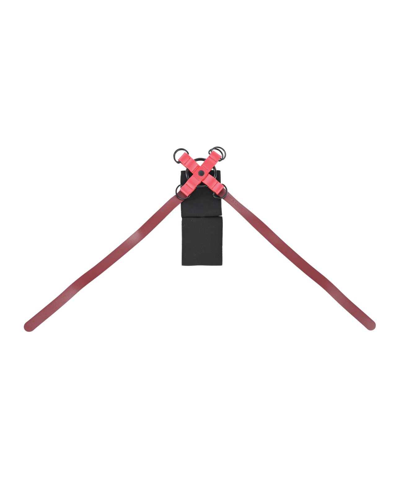 Sex & Mischief Ex's & Oh's Cross Cuffs - Red/Black - Image 3