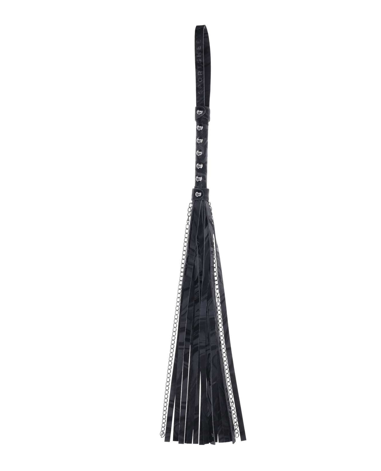 Sportsheets Velvet Noir Chain Flogger - Black - Image 2