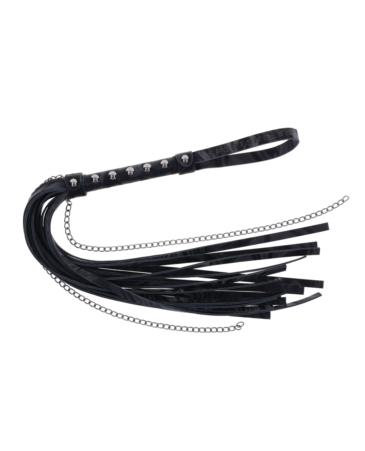 Sportsheets Velvet Noir Chain Flogger - Black - Image 3