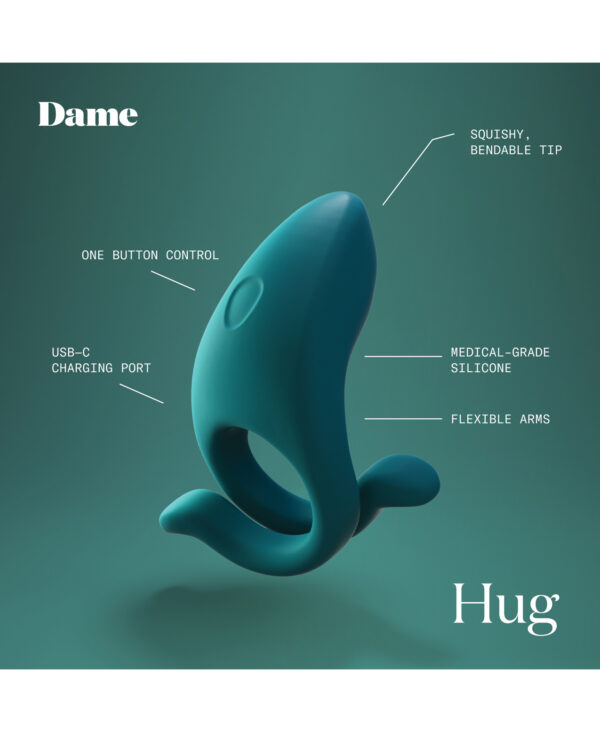 Dame Hug Vibrating Couples Ring - Steel - Image 5