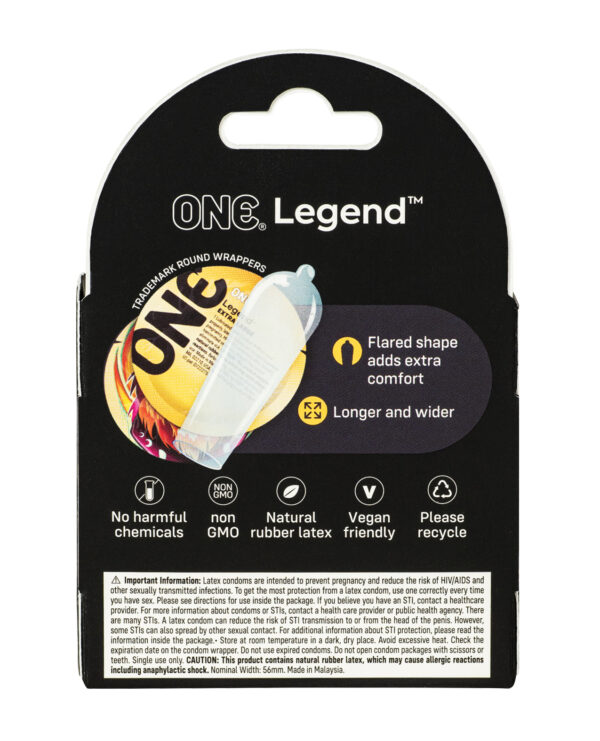 One The Legend XL Condoms - Box of 3 - Image 2