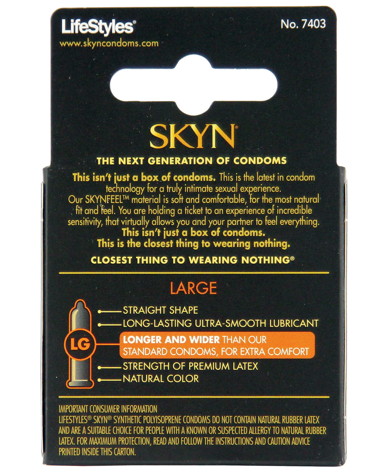 Lifestyles SKYN Elite Large Condoms - Box of 3 - Image 2