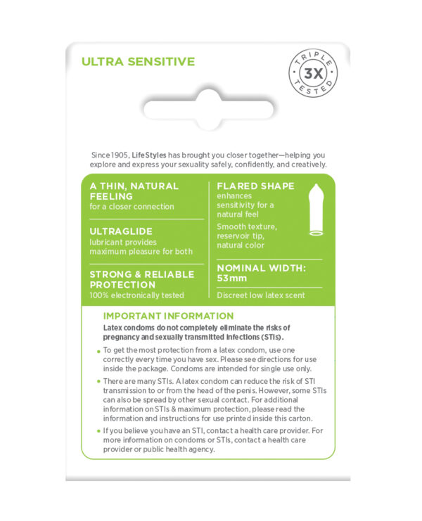 Lifestyles Ultra Sensitive - Box of 3 - Image 3