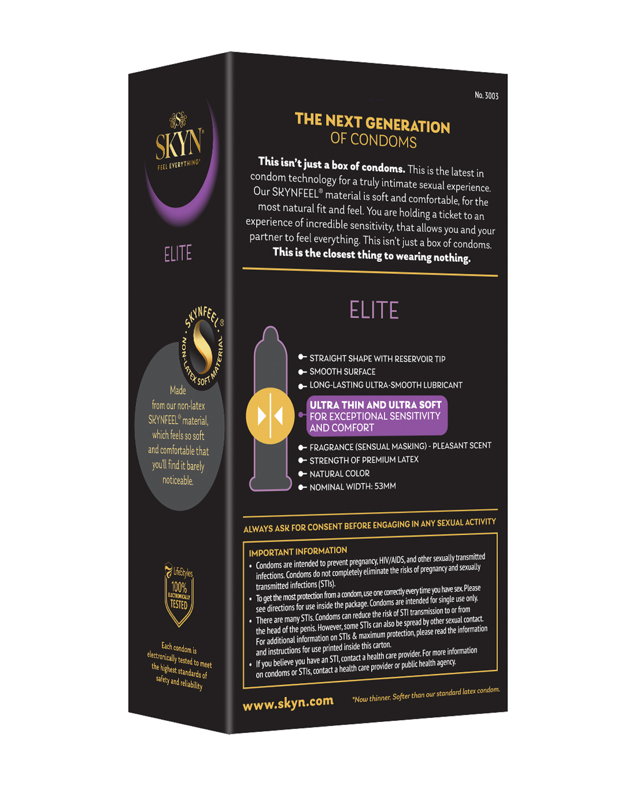Lifestyles SKYN Elite Ultra Thin Condoms - Pack of 12 - Image 2