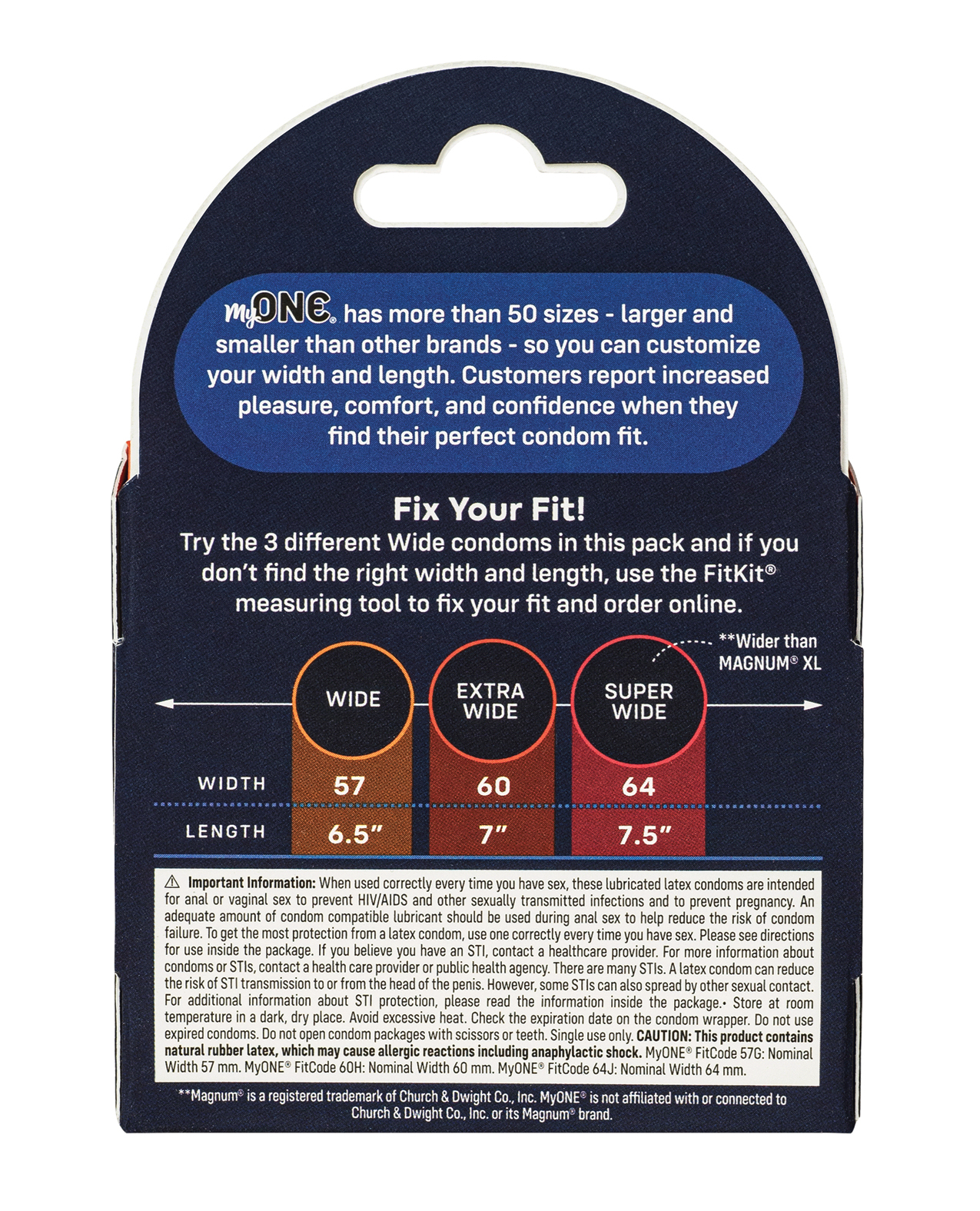 My One Large Sampler Condoms  - Pack of 3 - Image 2