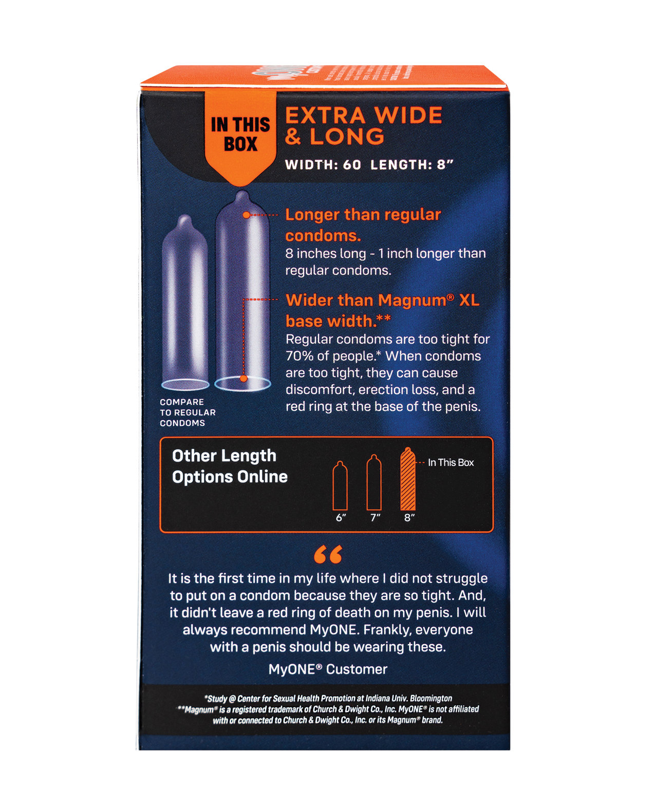 My One Extra Wide & Long Condoms - Pack of 10 - Image 2