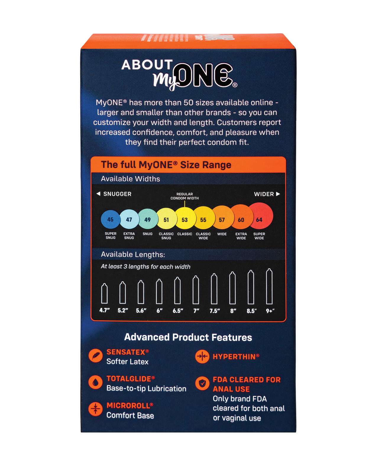 My One Extra Wide & Long Condoms - Pack of 10 - Image 3