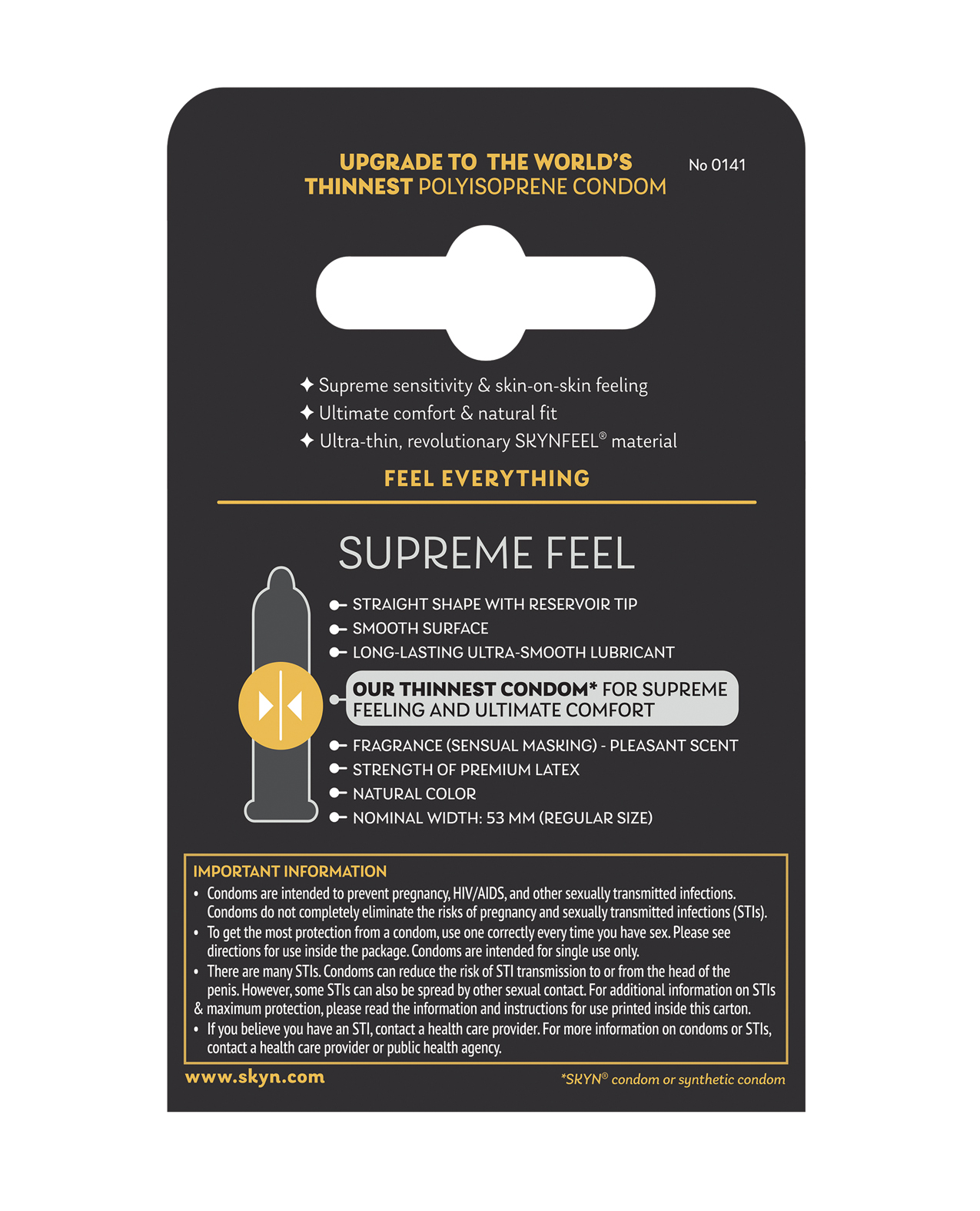 Lifestyles SKYN Supreme Feel Condoms - Pack of 3 - Image 2