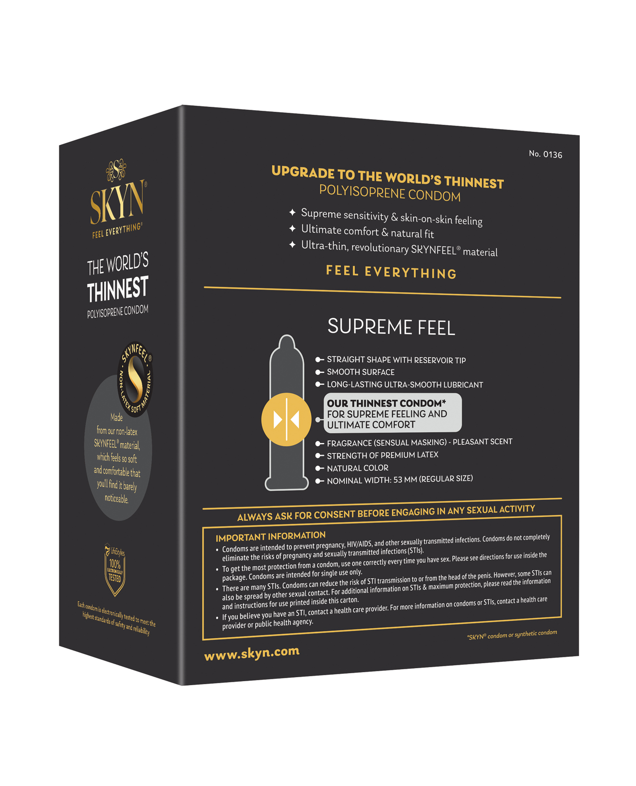 Lifestyles SKYN Supreme Feel Condoms - Pack of 30 - Image 2