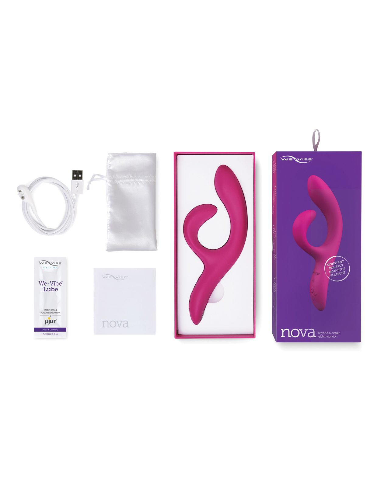 We-Vibe Nova 2 Flexible Rabbit - Fuchsia - Image 5