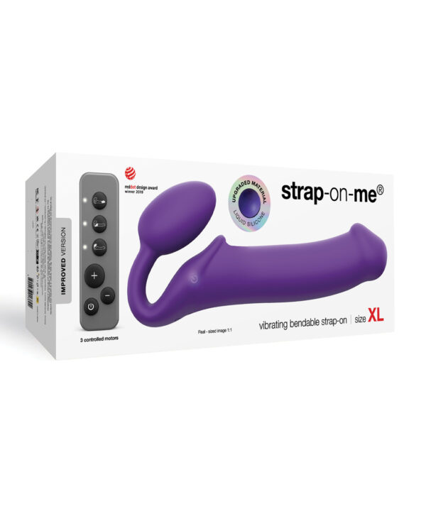 Strap on Me Vibrating Bendable Strapless Strap on Xlarge - Purple