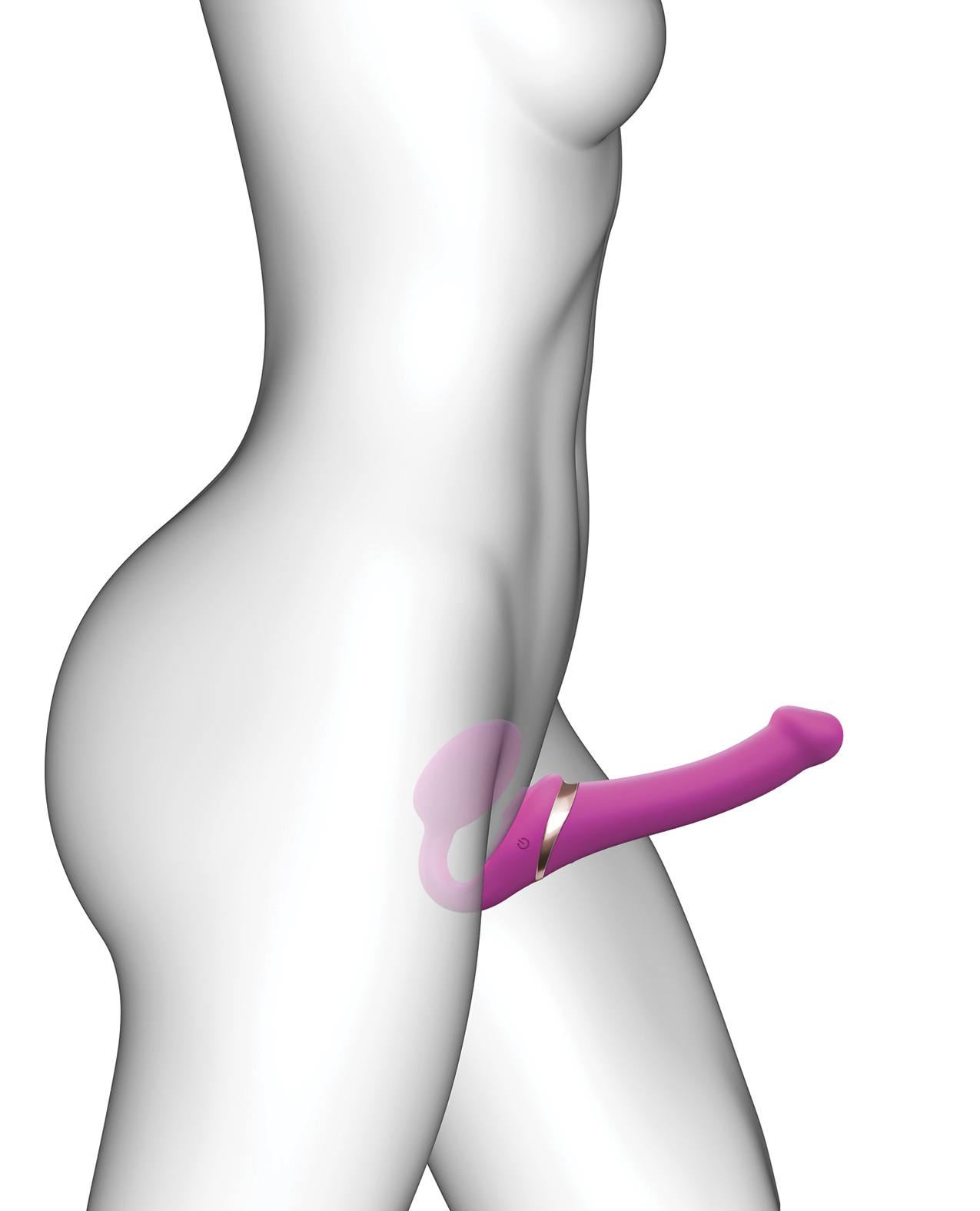 Strap on Me Multi Orgasm Bendable Strapless Strap on Large - Fuchsia - Image 4