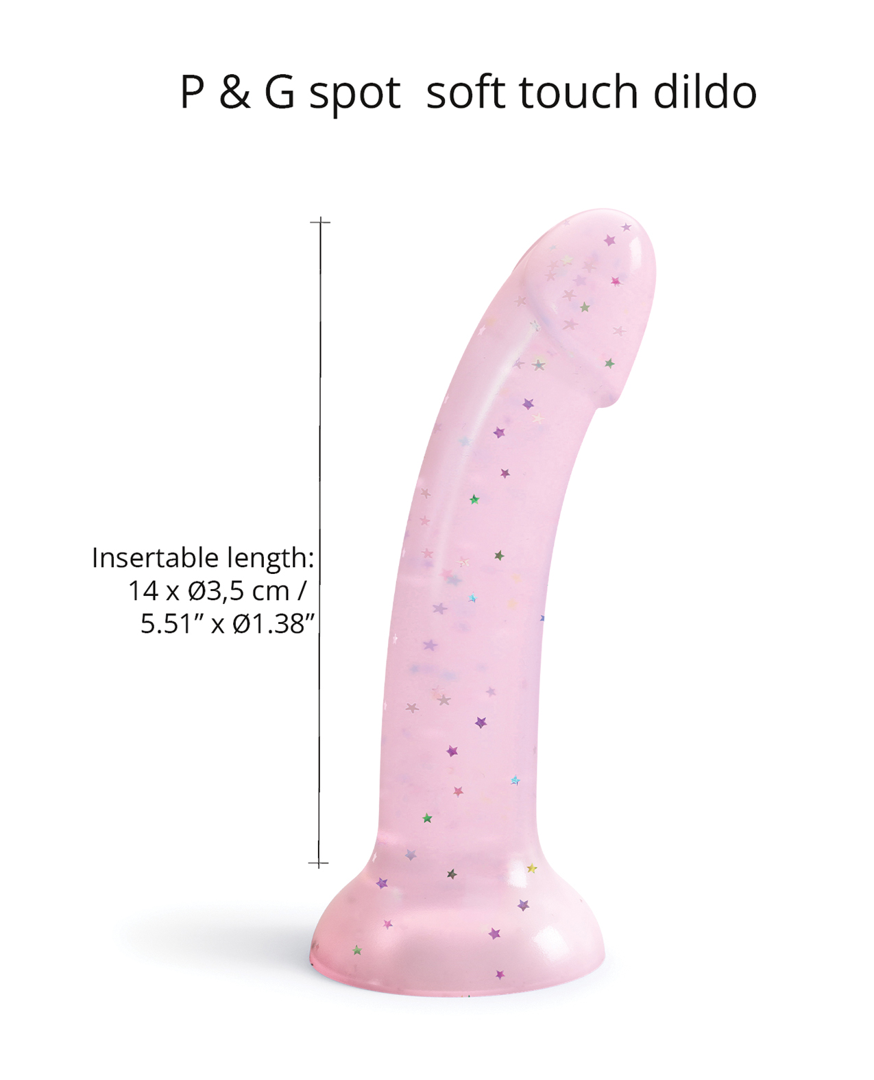 Love to Love Curved Suction Cup Dildolls Starlight - Pink - Image 3