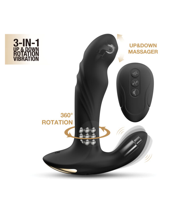 Dorcel P-Joy Double Action Prostate Massager - Black - Image 2