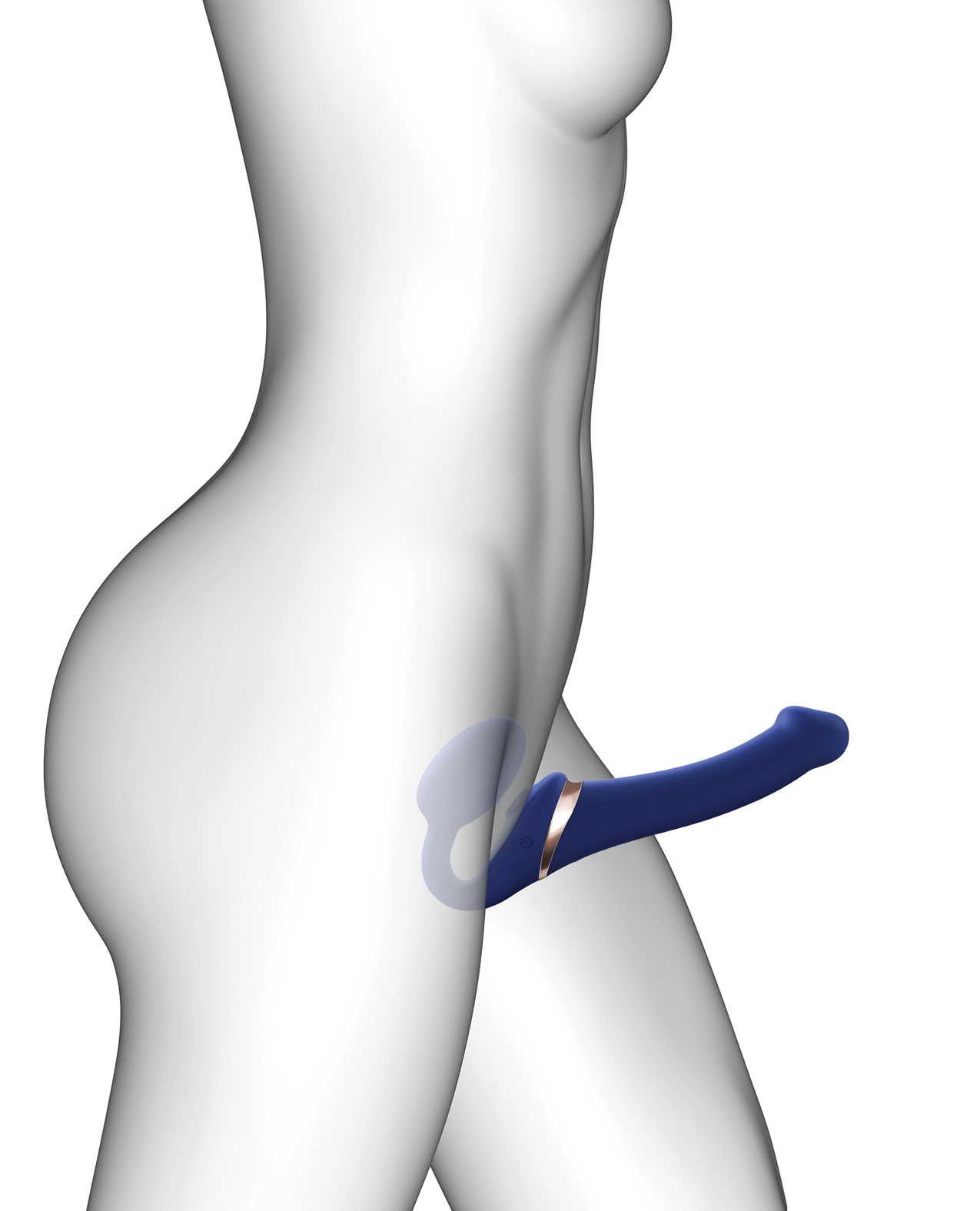 Strap on Me Multi Orgasm Bendable Strapless Strap on Medium - Night Blue - Image 4