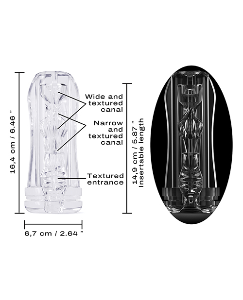 Dorcel Deep Blow Multi Sensation Sleeve - Clear - Image 4