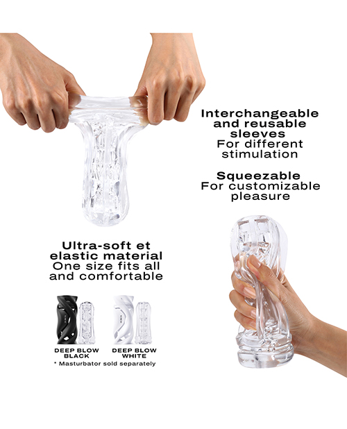Dorcel Deep Blow Multi Sensation Sleeve - Clear - Image 5