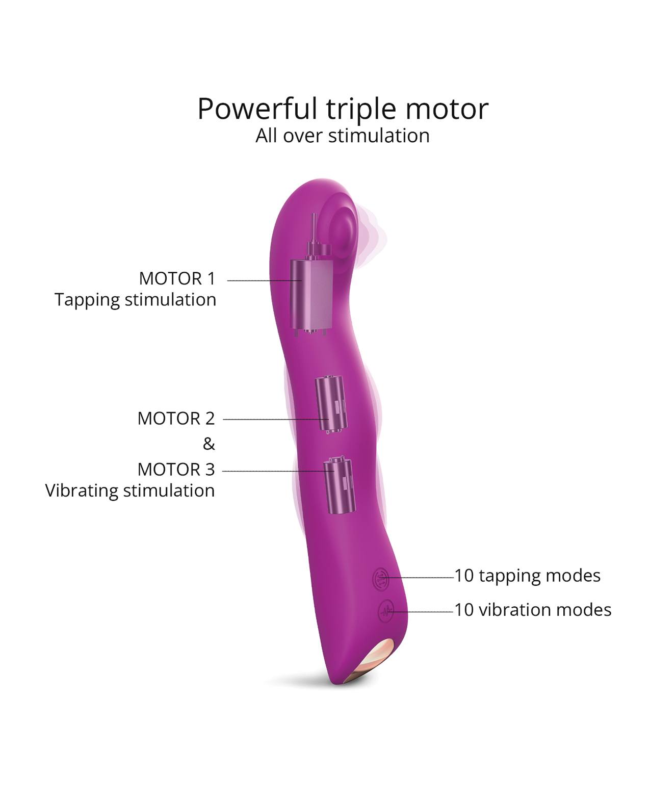 Love to Love Swap Tapping Vibrator - Sweet Orchid - Image 3