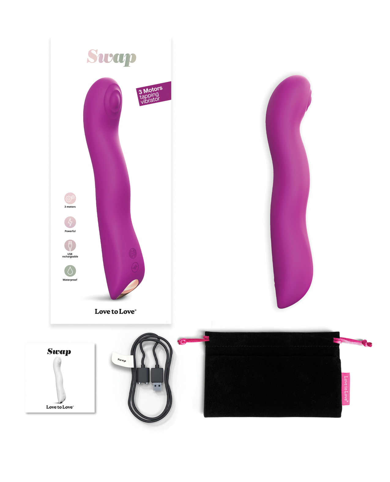 Love to Love Swap Tapping Vibrator - Sweet Orchid - Image 5