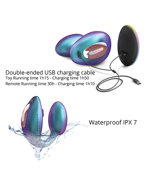 Love to Love Wonderlover Dual Stimulator - Iridescent Turquoise - Image 5