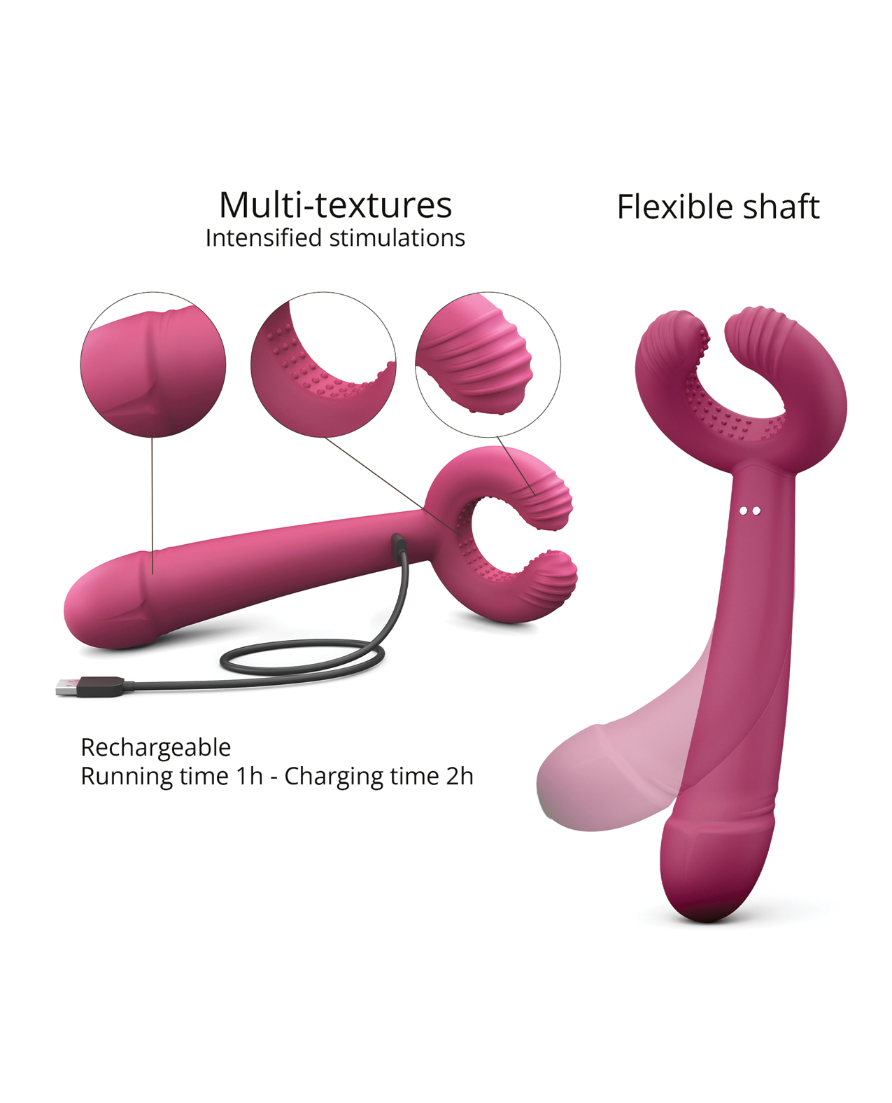 Love to Love Please Me Multi-Play Vibrator - Plum Star - Image 4