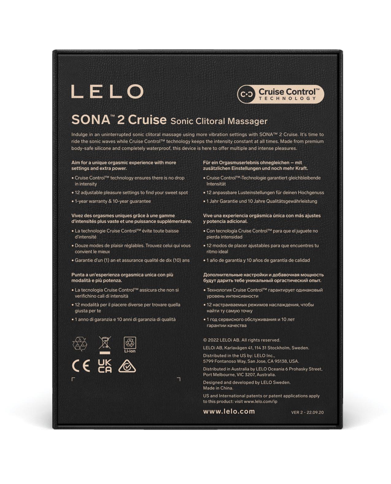 LELO Sona 2 Cruise - Black - Image 5