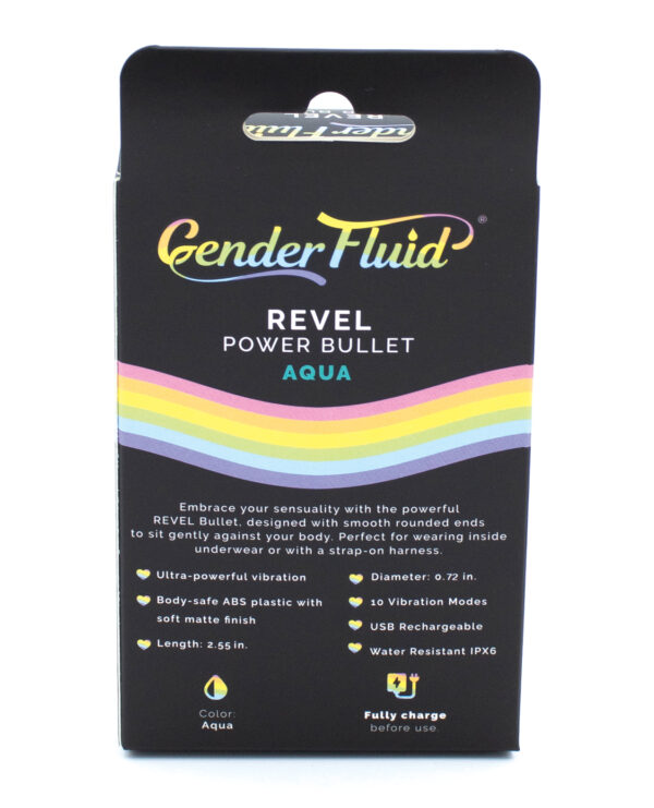 Gender Fluid Revel Power Bullet - Aqua - Image 2