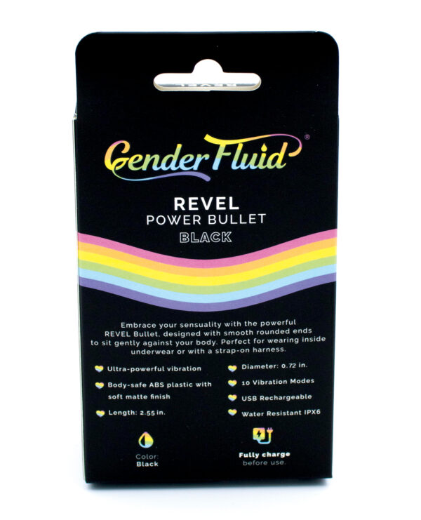 Gender Fluid Revel Power Bullet - Matte Black - Image 2