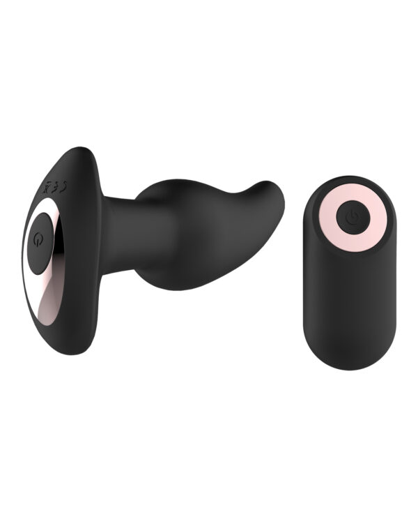 Gender Fluid Twirler Anal Vibe w/Remote - Black - Image 5
