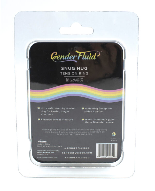 Gender Fluid Snug Hug Tension Ring - Black - Image 2