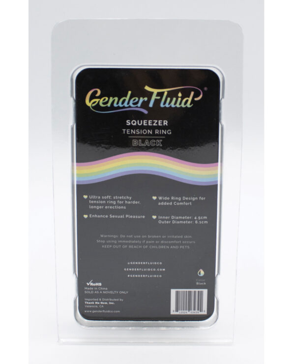Gender Fluid Squeezer Tension Ring - Black - Image 2