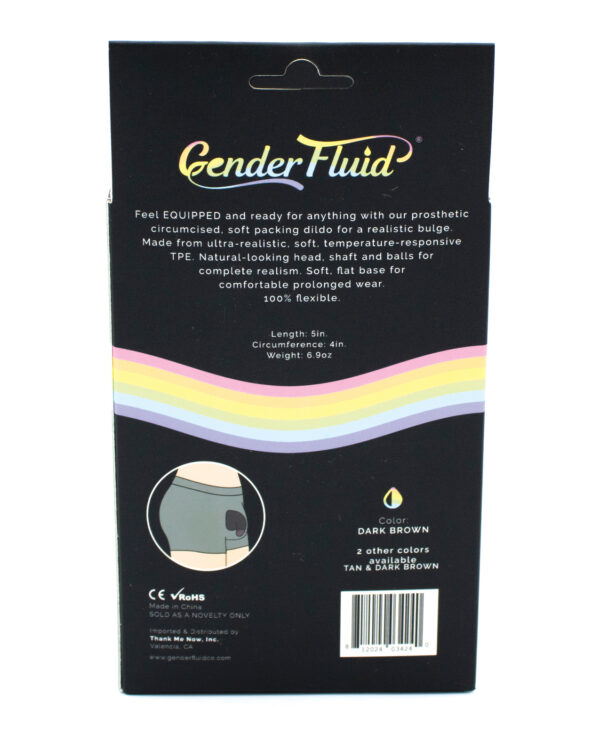 Gender Fluid 5" Equipped Soft Packer - Dark Brown - Image 2
