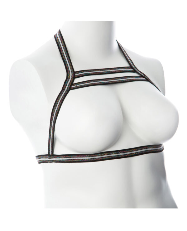 Gender Fluid Silver Lining Harness - XL-XXXL Black/Silver - Image 2