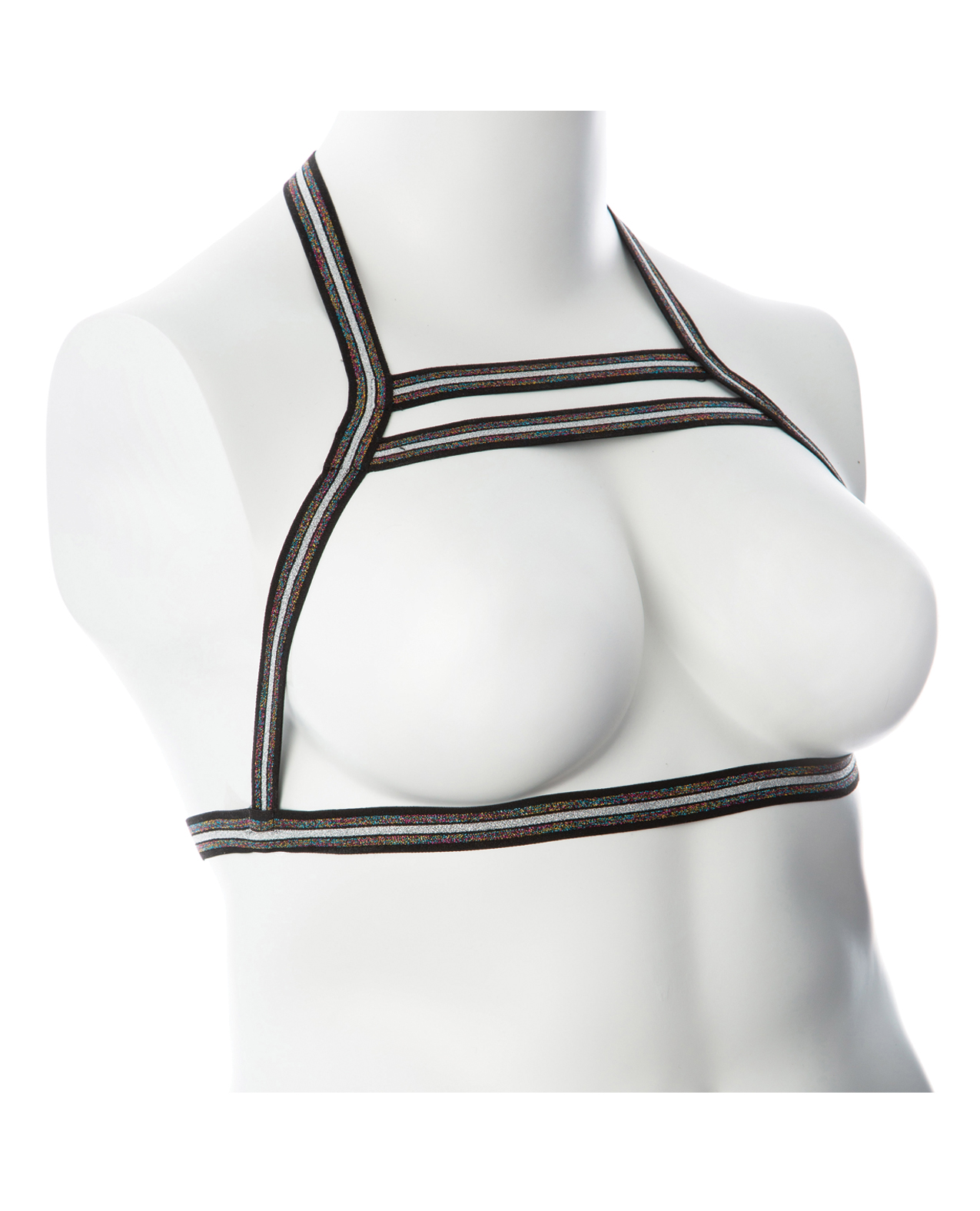 Gender Fluid Silver Lining Harness - XL-XXXL Black/Silver - Image 2