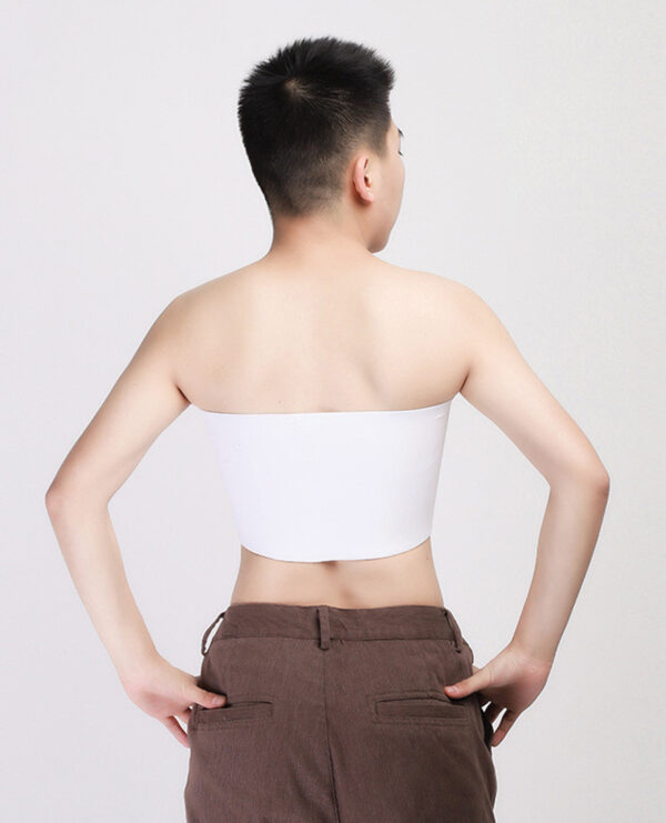 Gender Fluid Strapless Chest Compression Binder - XXL White - Image 3